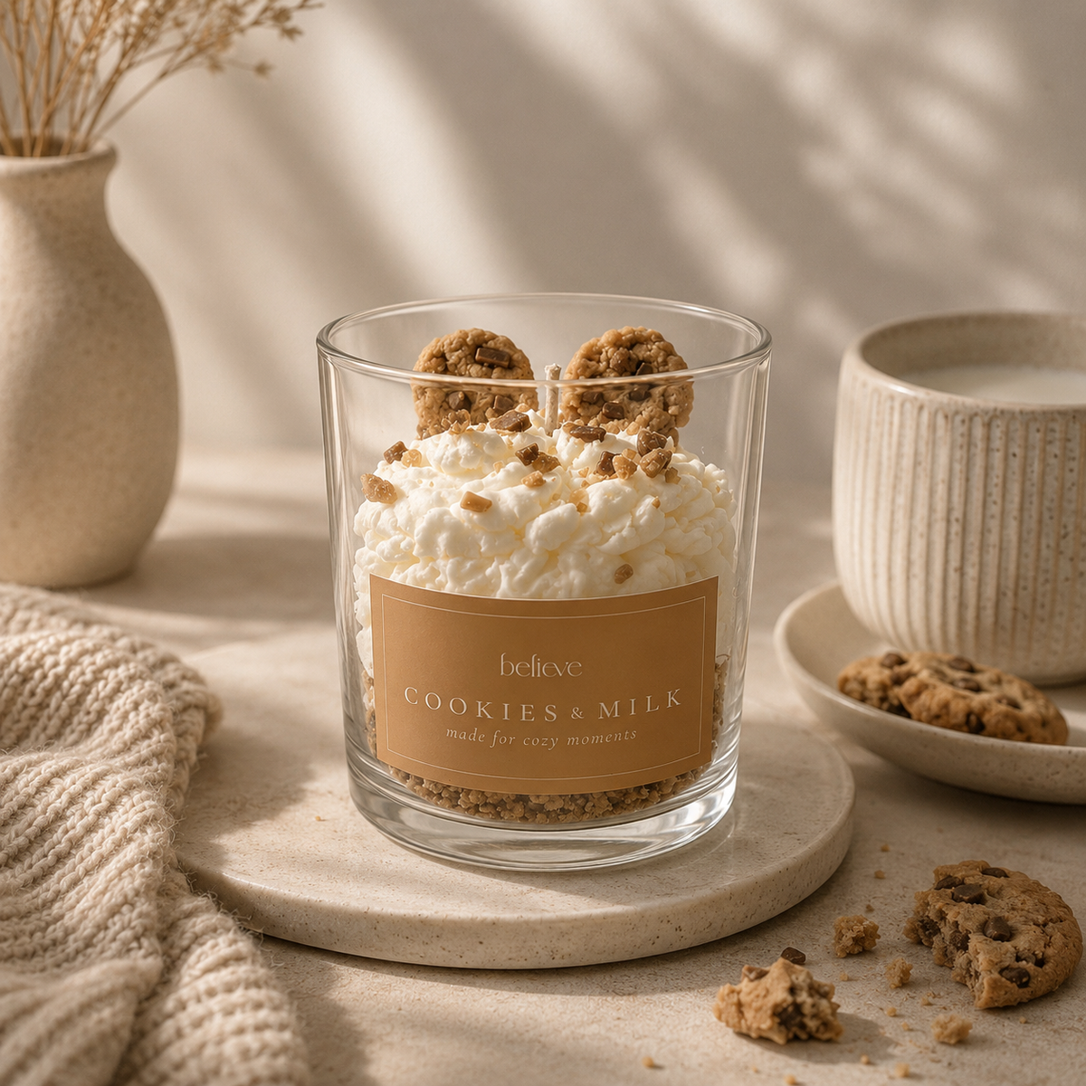 Cookies & Milk Dessert Candle