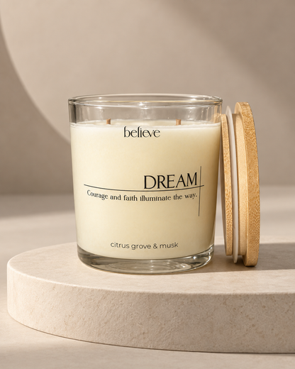 DREAM Candle | Citrus & Musk Scented Candle