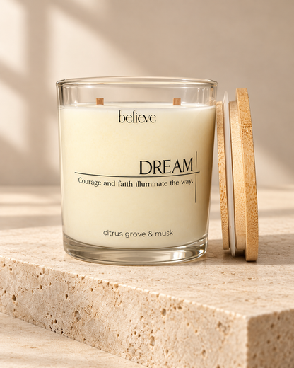 DREAM Candle | Citrus & Musk Scented Candle