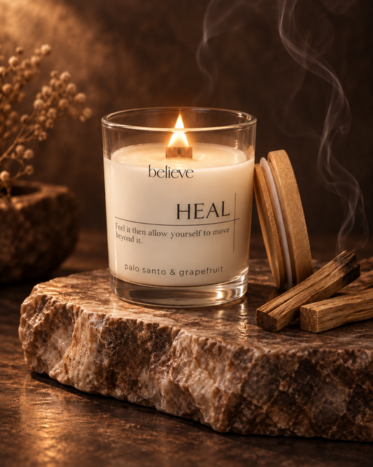 HEAL Candle | Palo Santo & Grapefruit Scented Candle