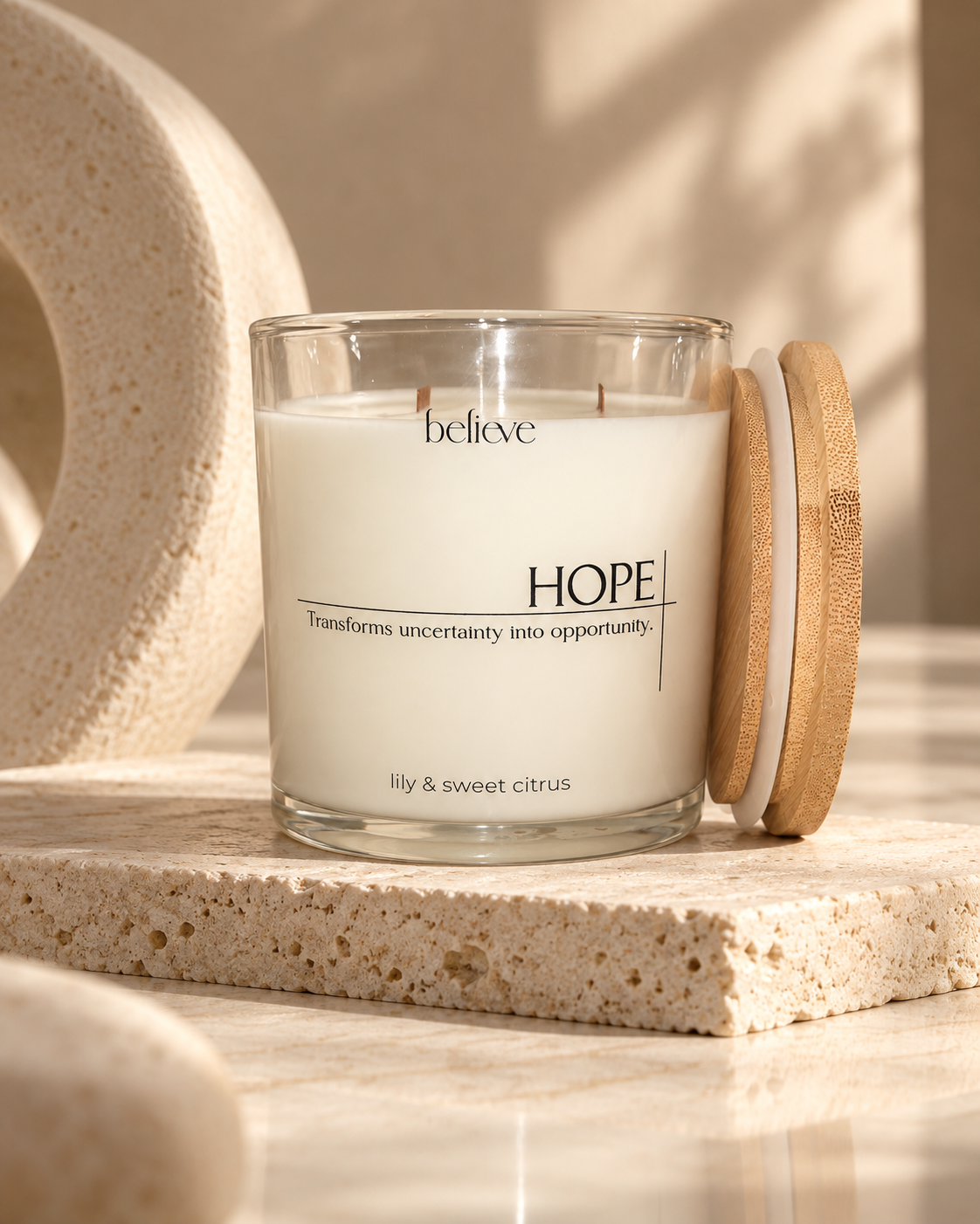 HOPE Candle | Fresh Lily & Sweet Citrus Scented Candle