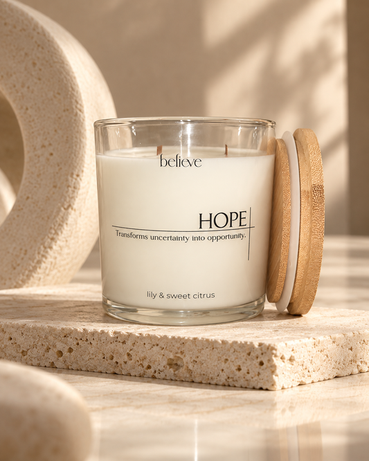 HOPE Candle | Fresh Lily & Sweet Citrus Scented Candle